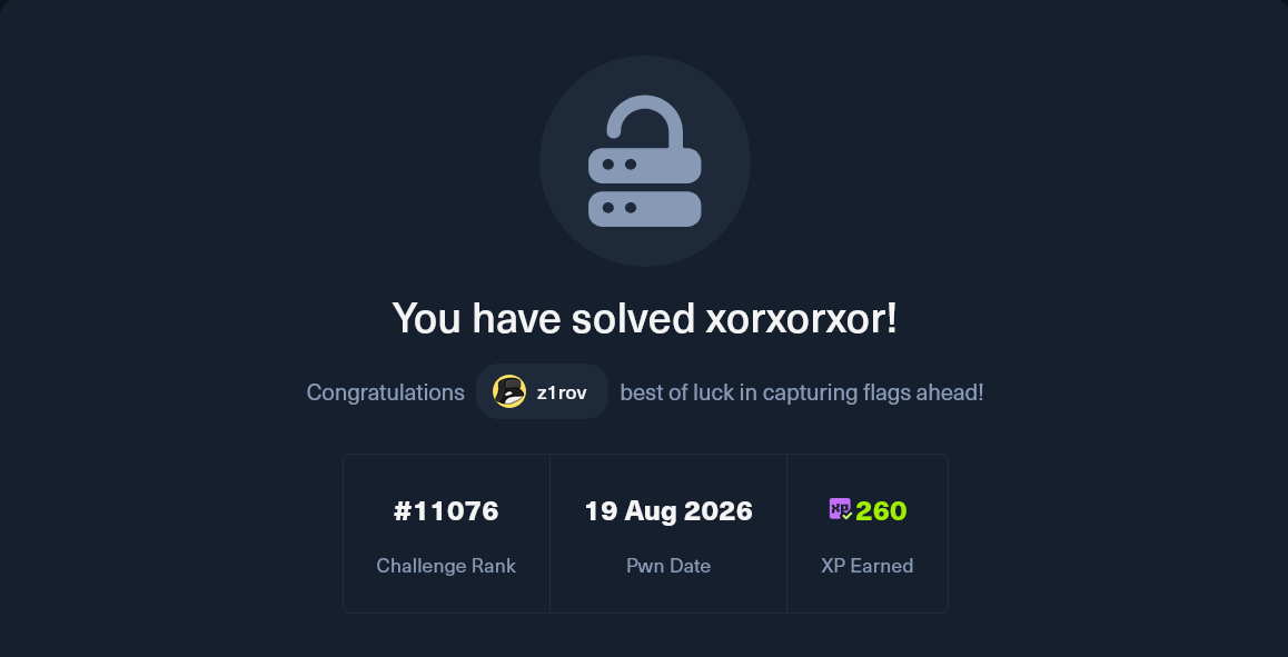 xorxorxor HTB cover
